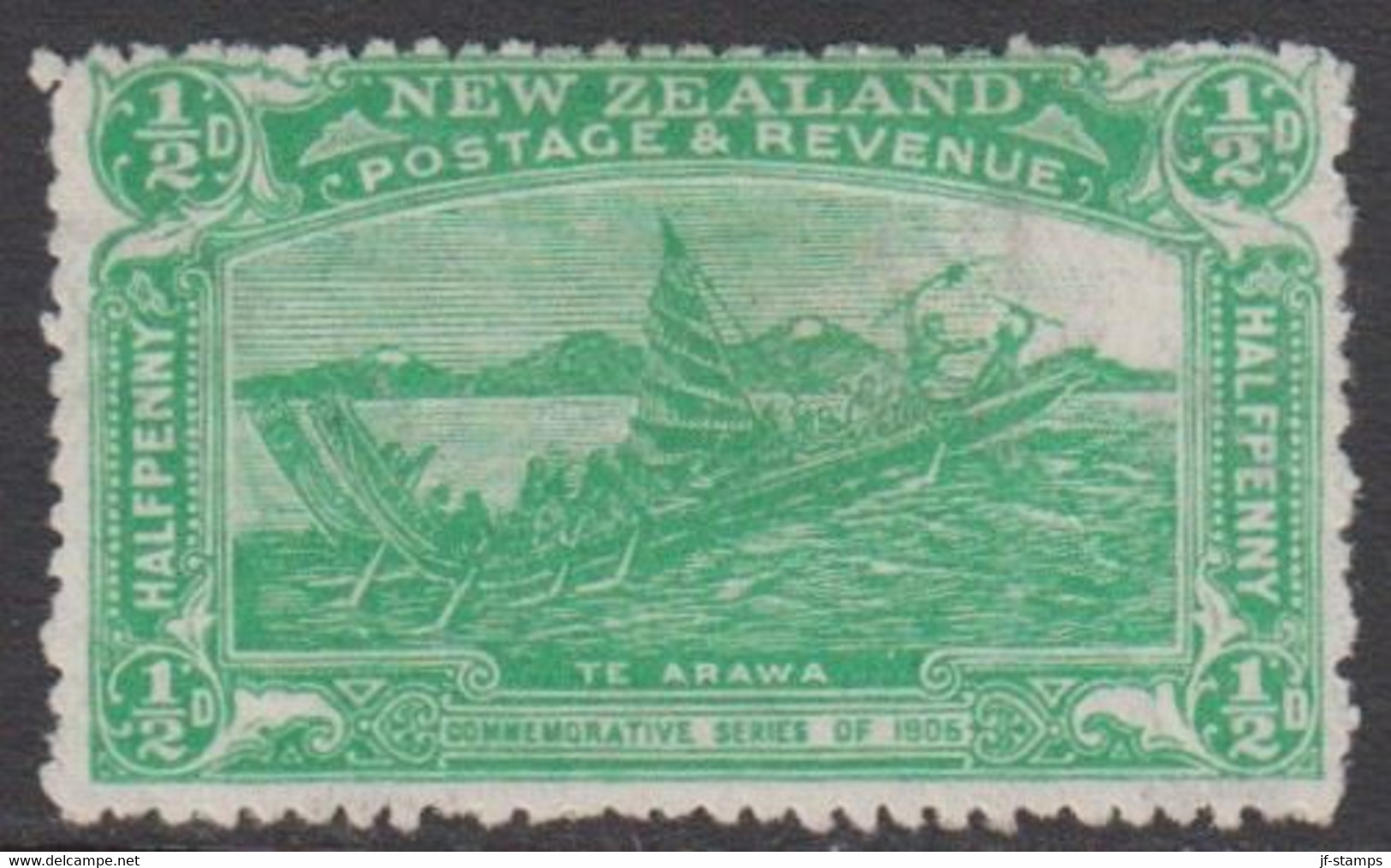 1906. New Zealand.  COMMEMORATIVE SERIES OF 1906 ½ D  Hinged. Fold. (MICHEL 114) - JF411433 - Ungebraucht