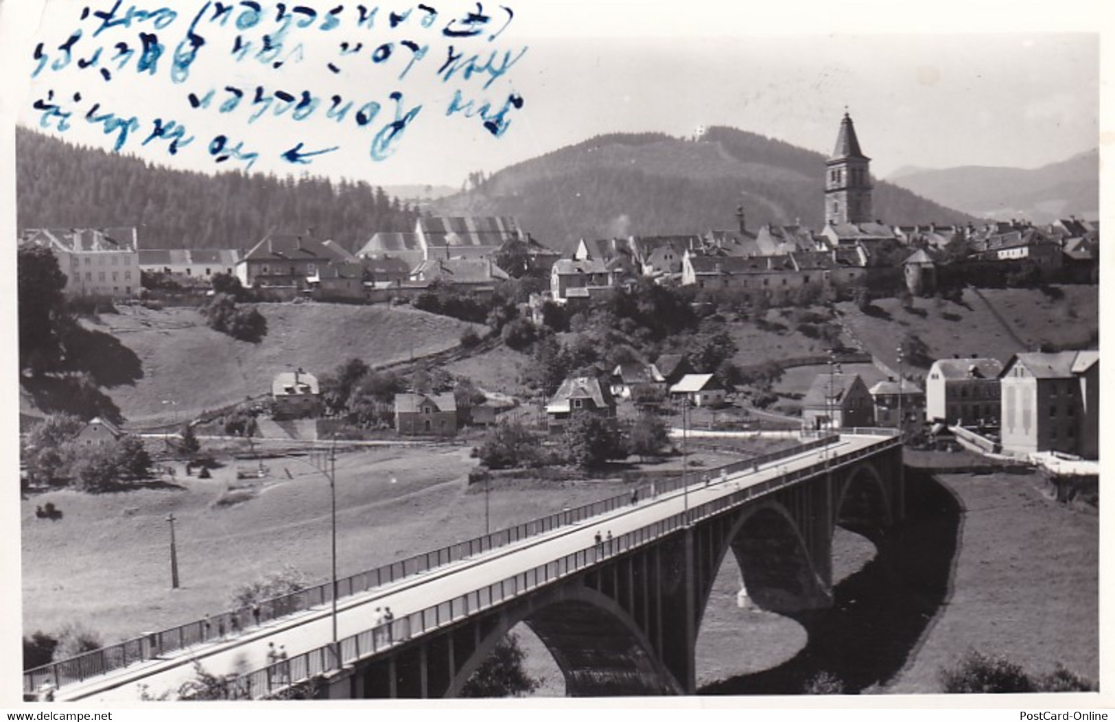 2959 - Österreich - Steiermark , Judenburg , Panorama , Brücke - Gelaufen 1962 - Judenburg