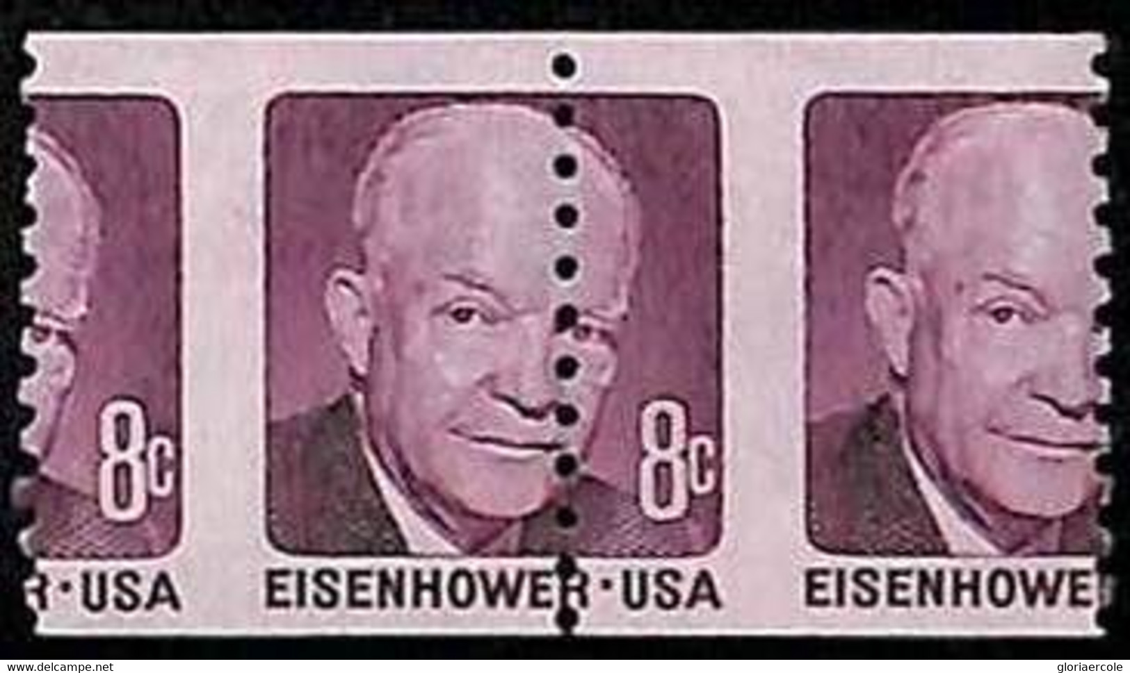94785b - USA - STAMPS - SC # 1402a  MISSPERF PAIR - MNH   Eisenhower - Errors, Freaks & Oddities (EFOs)
