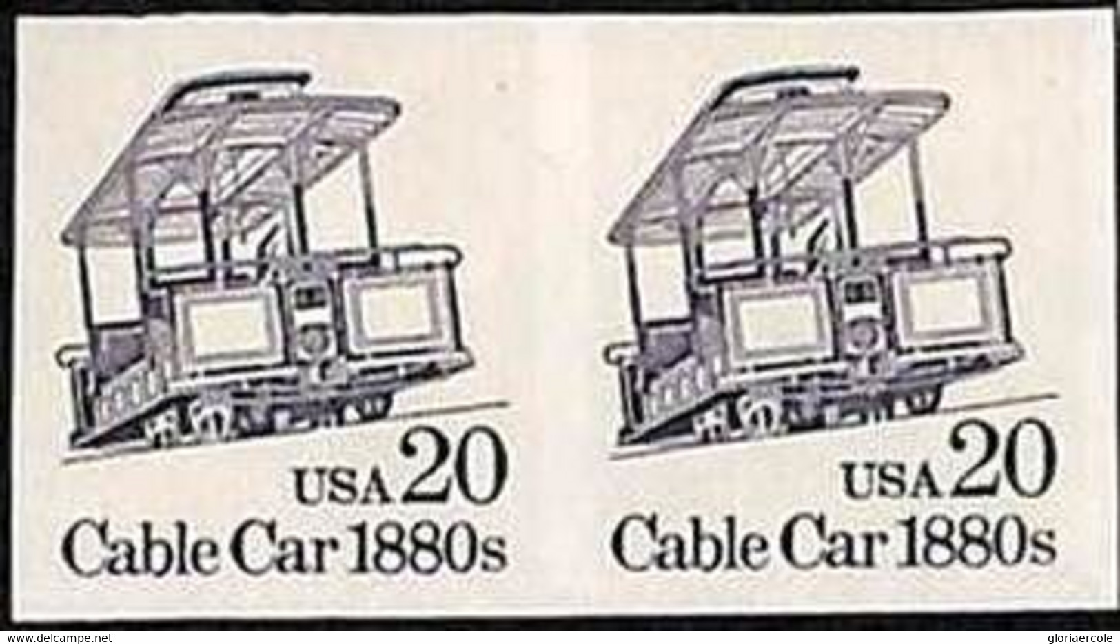 94797b - USA - STAMPS - SC # 2263a   IMPERF PAIR - MNH  Cable Car TRANSPORT - Errors, Freaks & Oddities (EFOs)