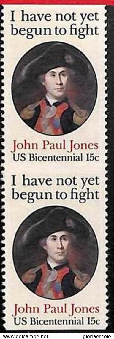 94808a - USA - STAMPS - SC # 1789c IMPERF Pair  - MNH John Paul Jones - Varietà, Errori & Curiosità