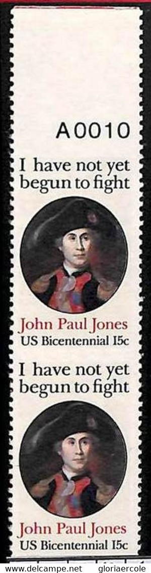 94808c - USA - STAMPS - SC # 1789Ad  IMPERF Pair  - MNH John Paul Jones - Errors, Freaks & Oddities (EFOs)