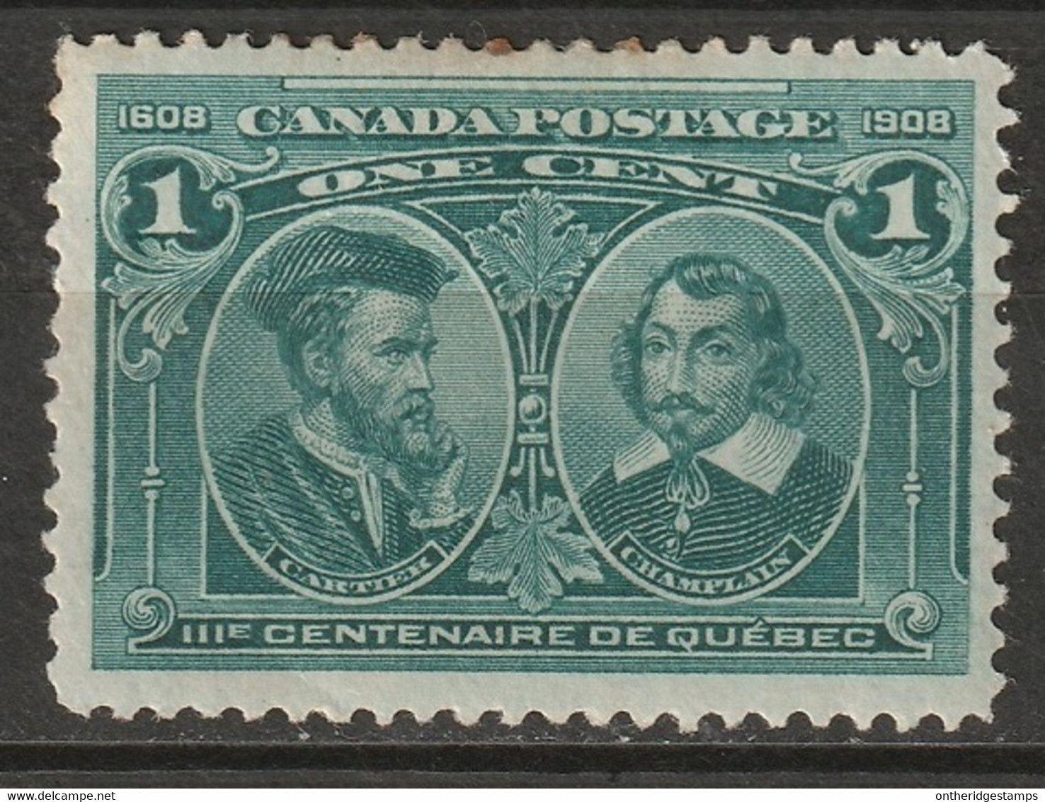 Canada 1908 Sc 97  MH* Some Disturbed Gum - Unused Stamps