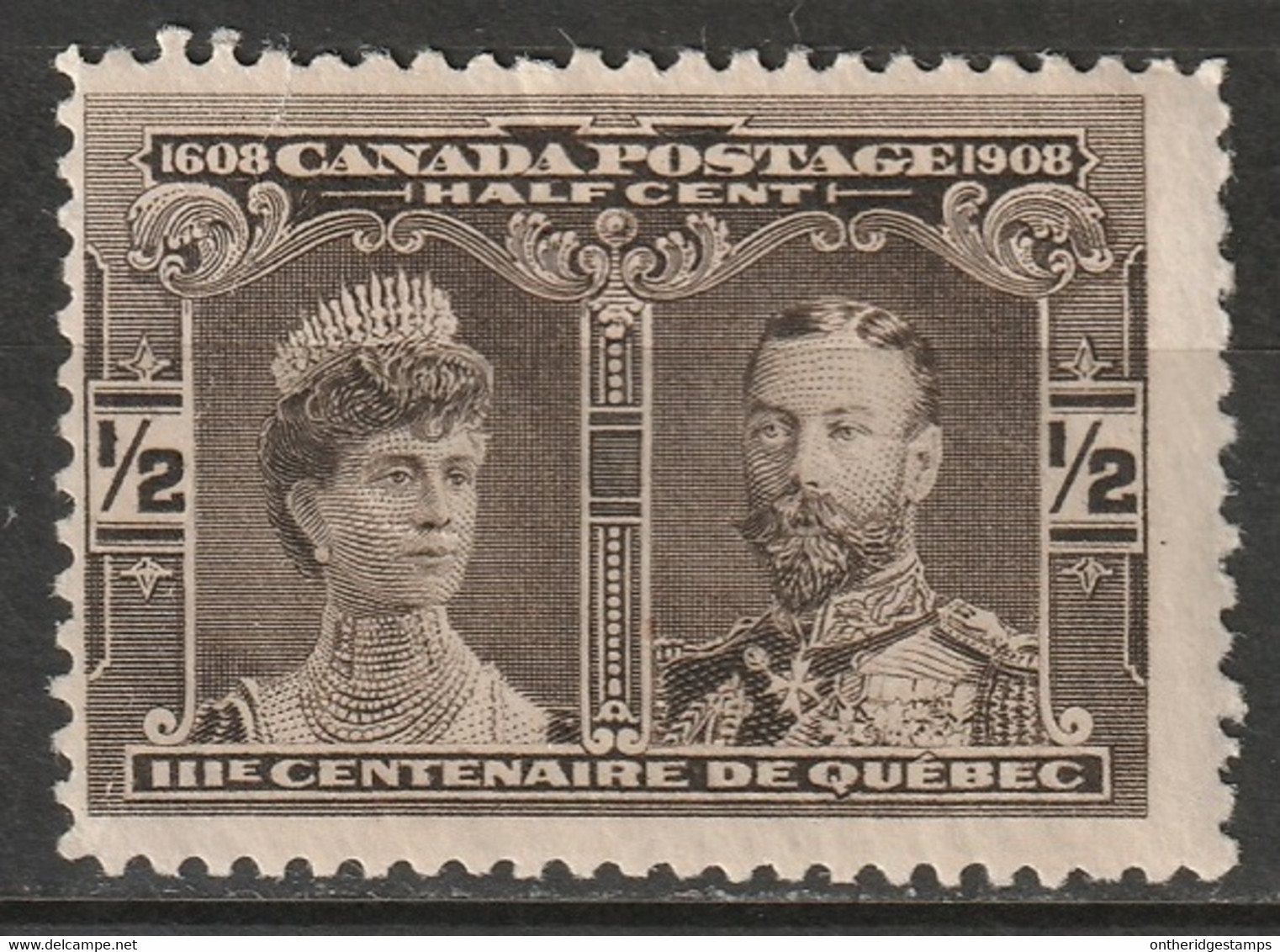 Canada 1908 Sc 96  MLH* Some Disturbed Gum - Unused Stamps