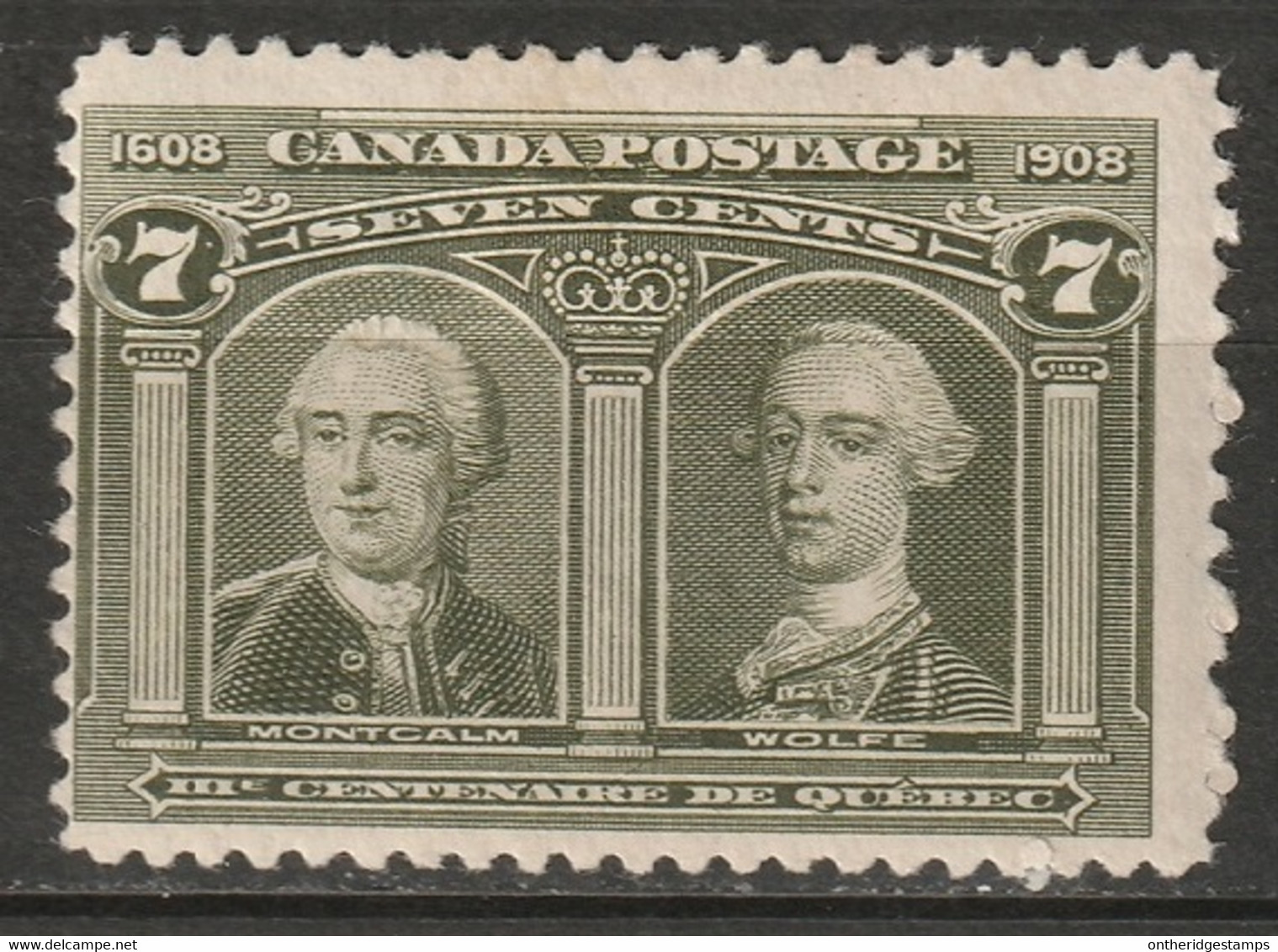 Canada 1908 Sc 100  MH* - Unused Stamps