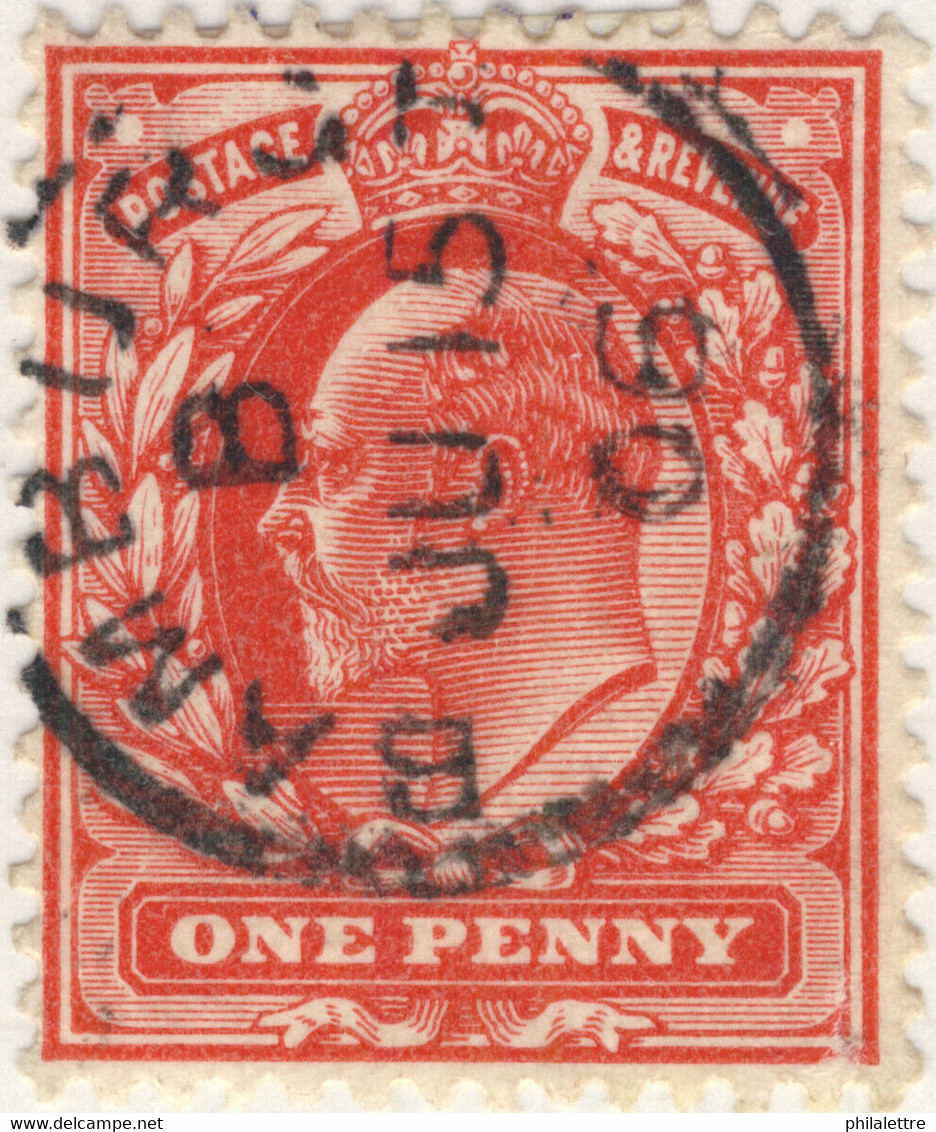 GB - KEVII - 1906 (Jun 15) - " BAMBURGH " (Northumberland) Thimble CDS On SG219 - Used Stamps