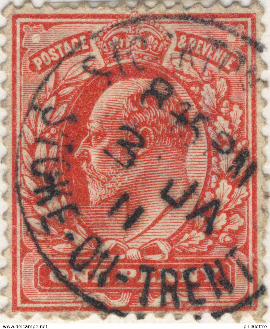 GB - KEVII - 1911 (Jan 3) " STOCKTON BROOK / STOKE-ON-TRENT " (Staffs) On SG219 - Used Stamps