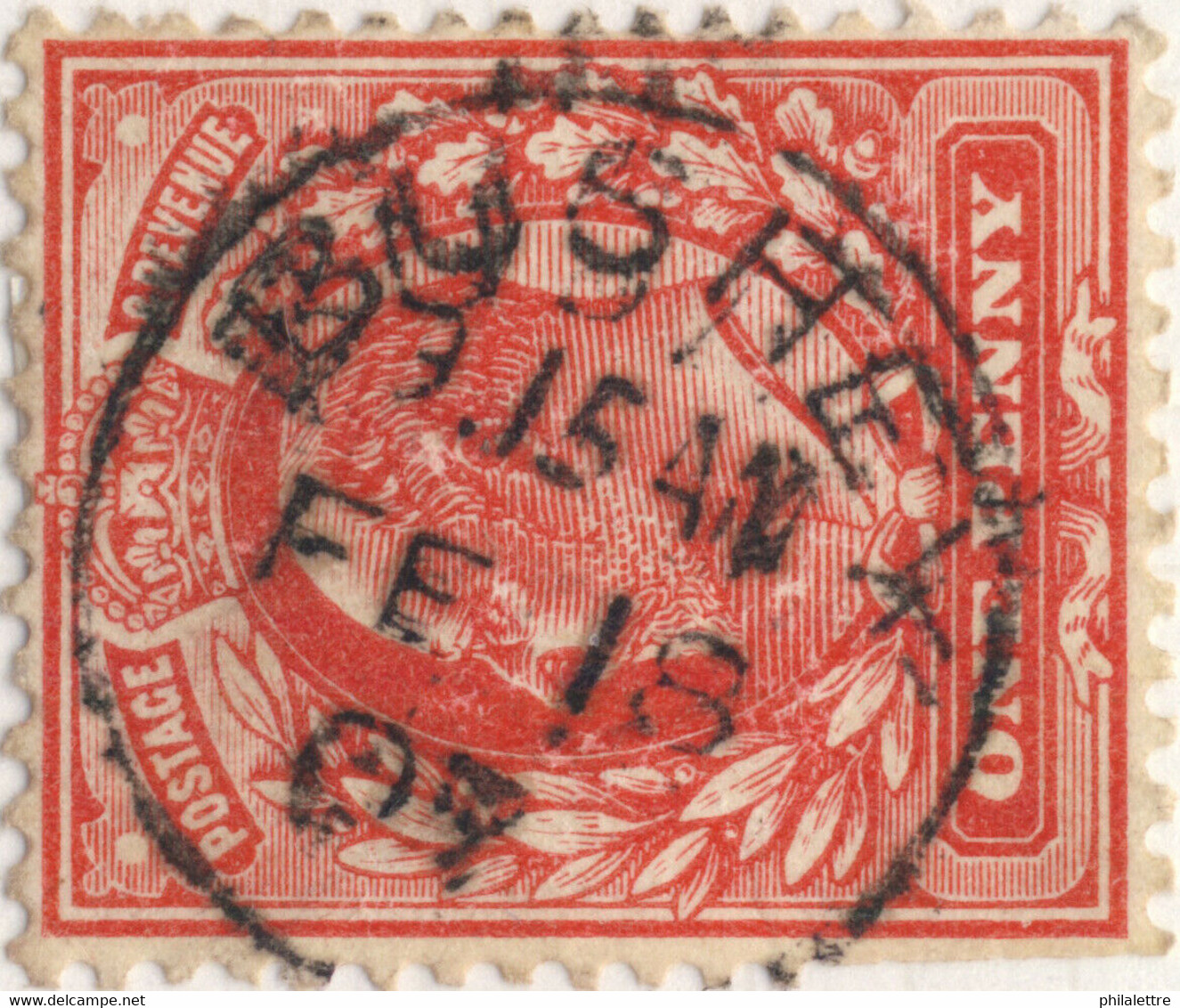 GB  - KEVII - 1907 (Feb 18) - " BUSHEY " (Hertfordshire) Thimble CDS On SG219 - Used Stamps