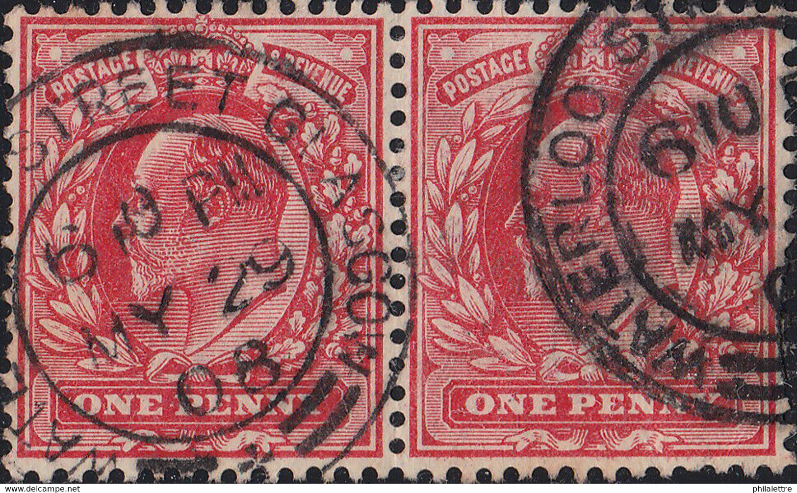 GB - 1908 - KEVII SG 219 Used "WATERLOO STREET GLASGOW" Double Circle Date Stamp - Usati