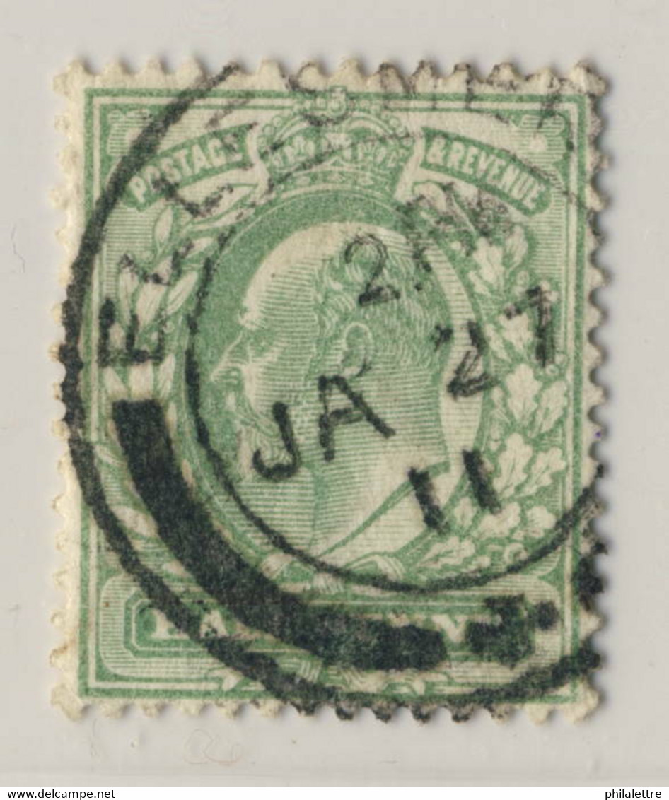 GB KEVII SG217/8 1/2d YELLOWISH-GREEN USED CDS "ELLESMERE" (SHROPSHIRE) - Oblitérés