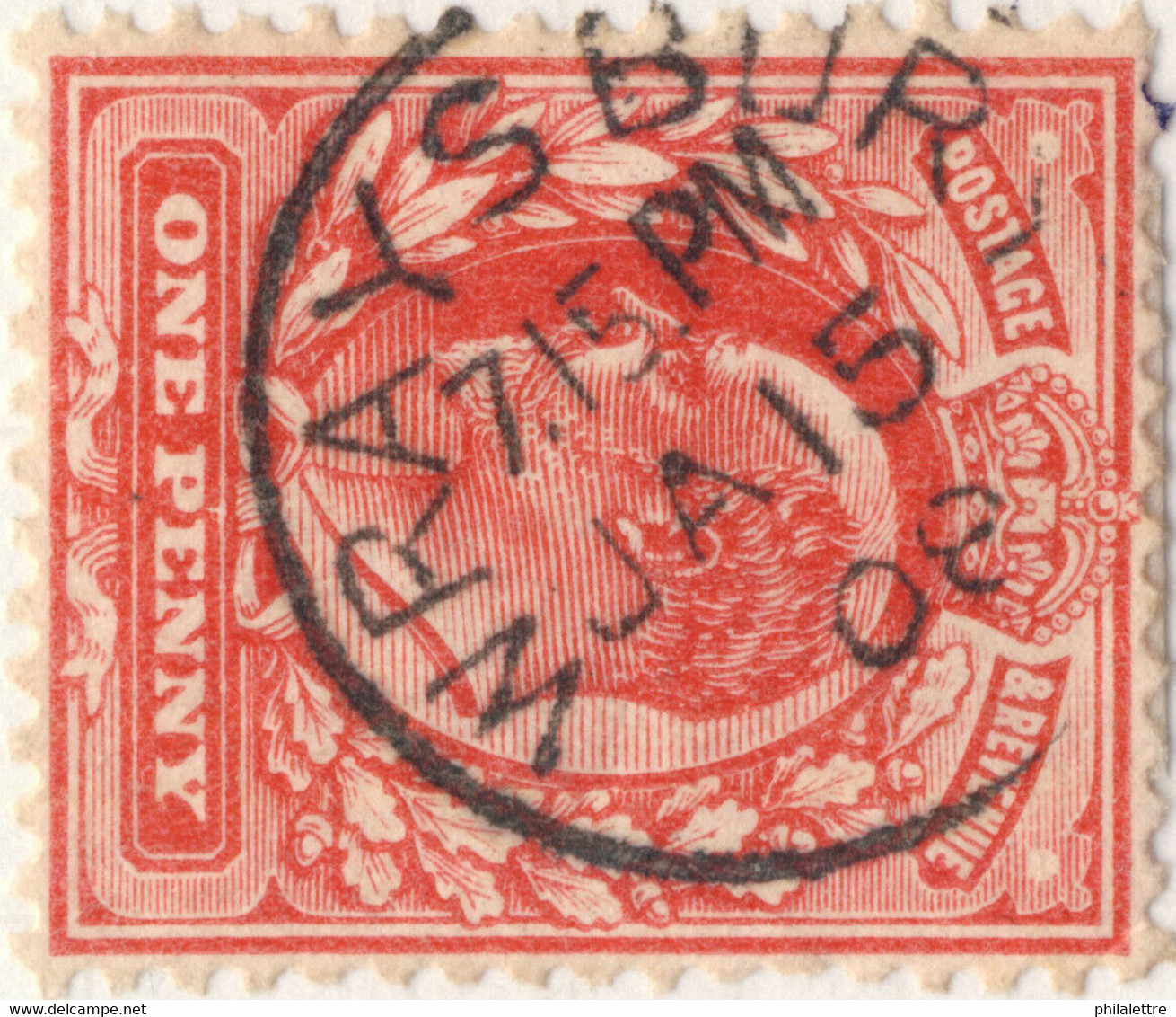 GB - KEVII - 1908 (JAN 15) " WRAYSBURY " (Berkshire) Thimble CDS On SG219 - Used Stamps
