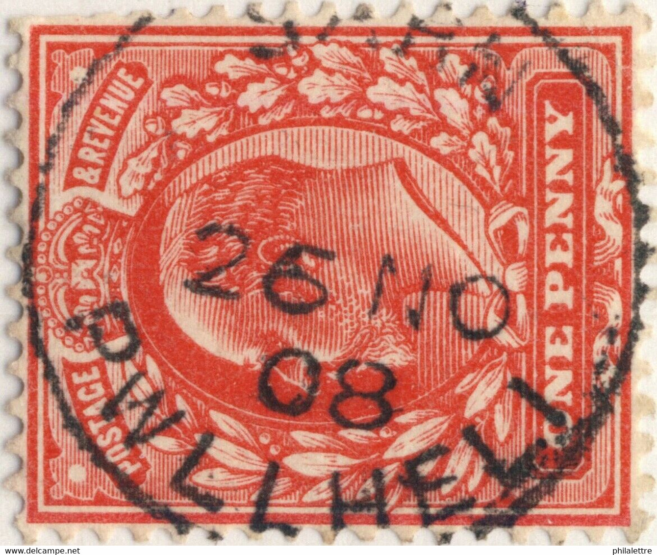 GB - KEVII 1908 (Nov 26) " SARN / PWLLHELI " (Sarn Meyllteyrn, Gwynedd) On SG219 - Used Stamps