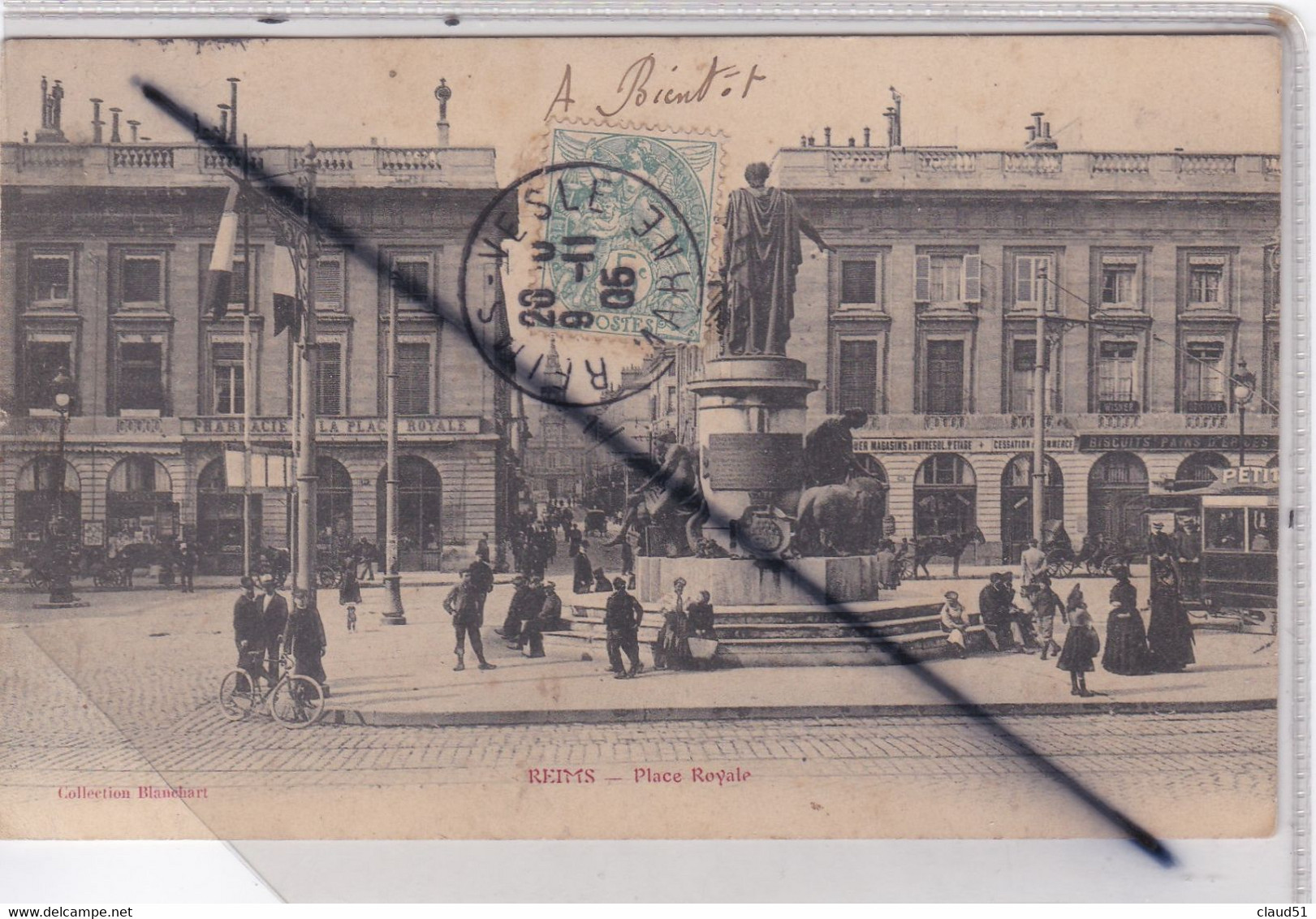 Reims (51) Place Royale En 1905 (Pharmacie De La Place Royale) - Reims