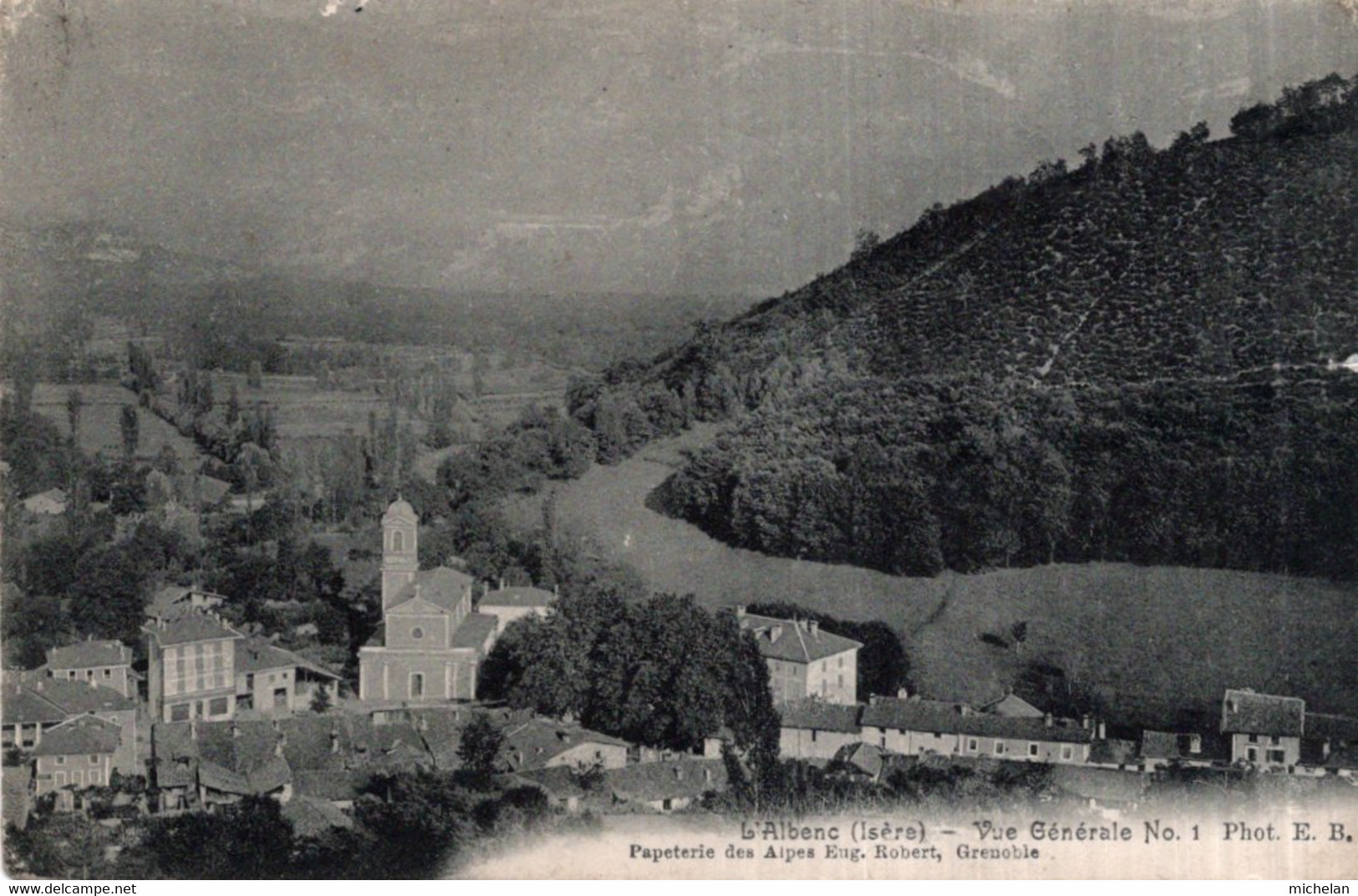 CPA   38  L'ALBENC---VUE GENERALE N° 1 - L'Albenc