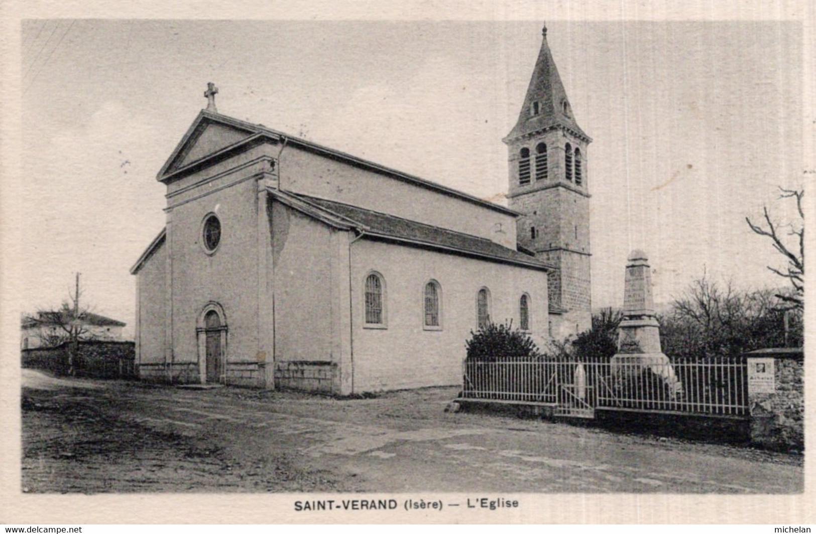 CPA   38   SAINT-VERAND---L'EGLISE - Saint-Vérand