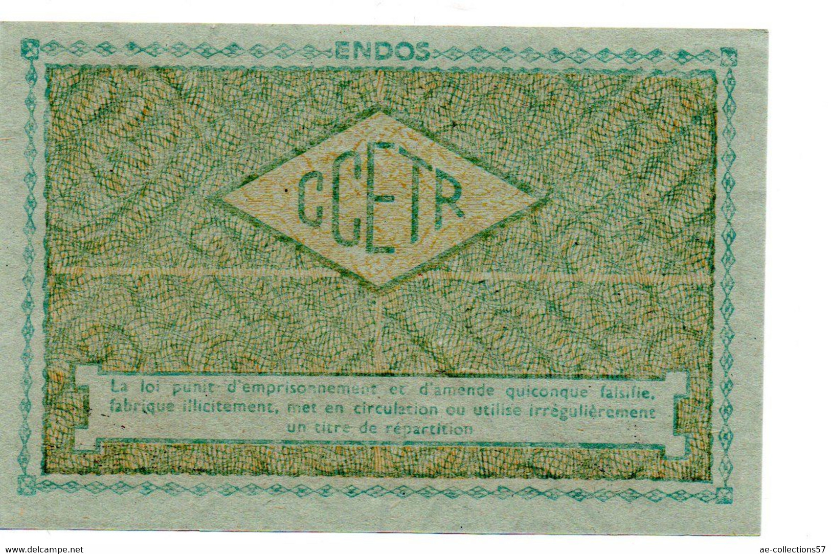 France -  1 KG Acier Ordinaire 31/12/1948 -  O C R P I -  SPL - Notgeld