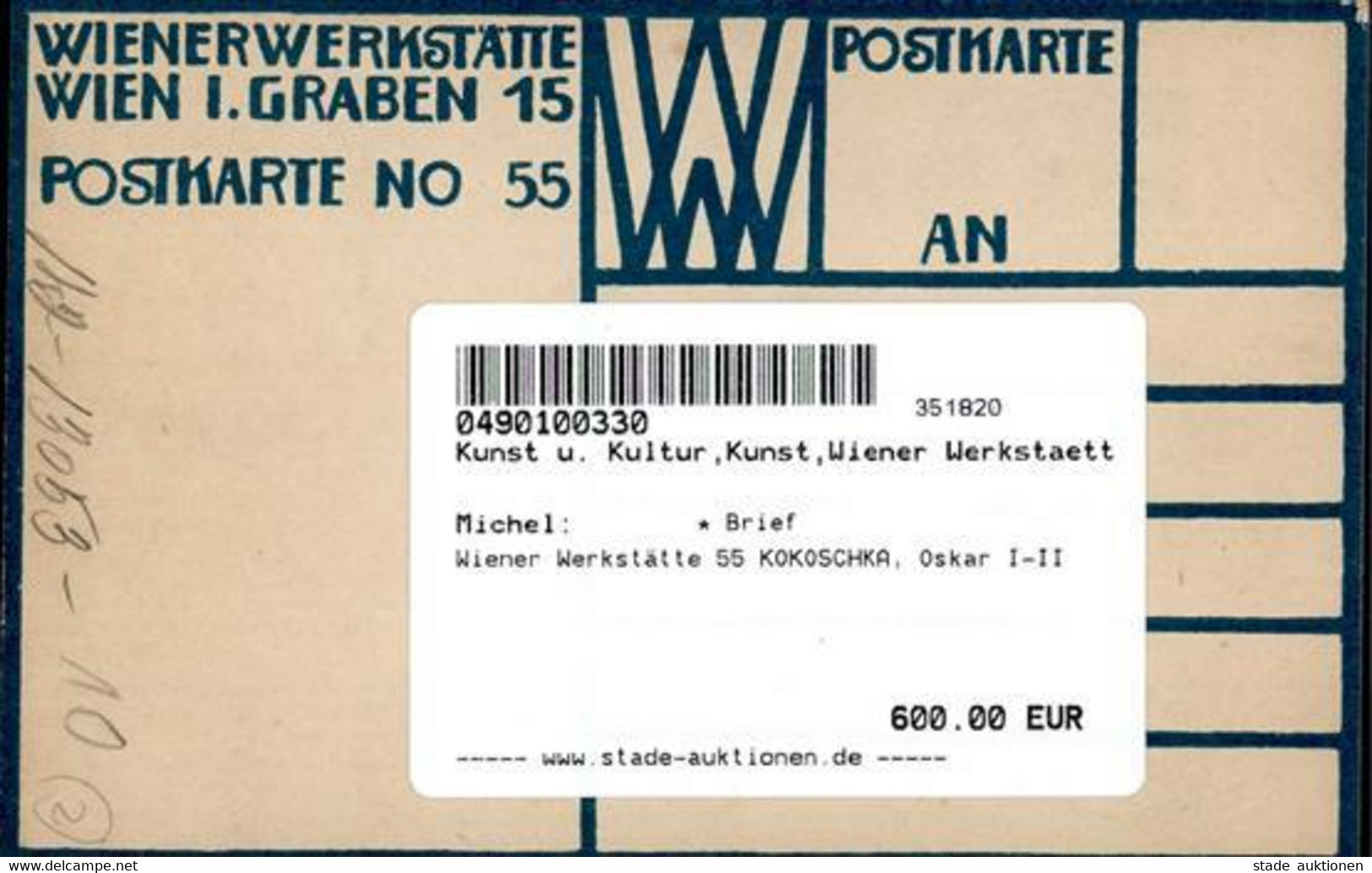 Wiener Werkstätte 55 KOKOSCHKA, Oskar I-II - Wiener Werkstaetten