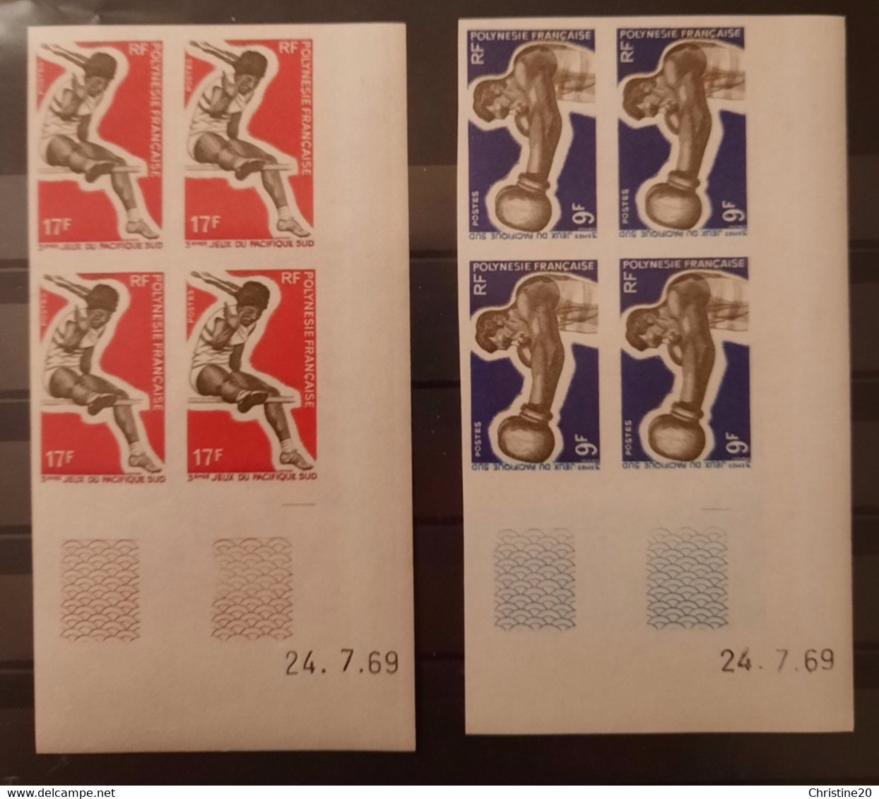 Polynésie Française/French Polynesia 1968 N°66/69 Bloc De 4 Nd CD **TB - Imperforates, Proofs & Errors