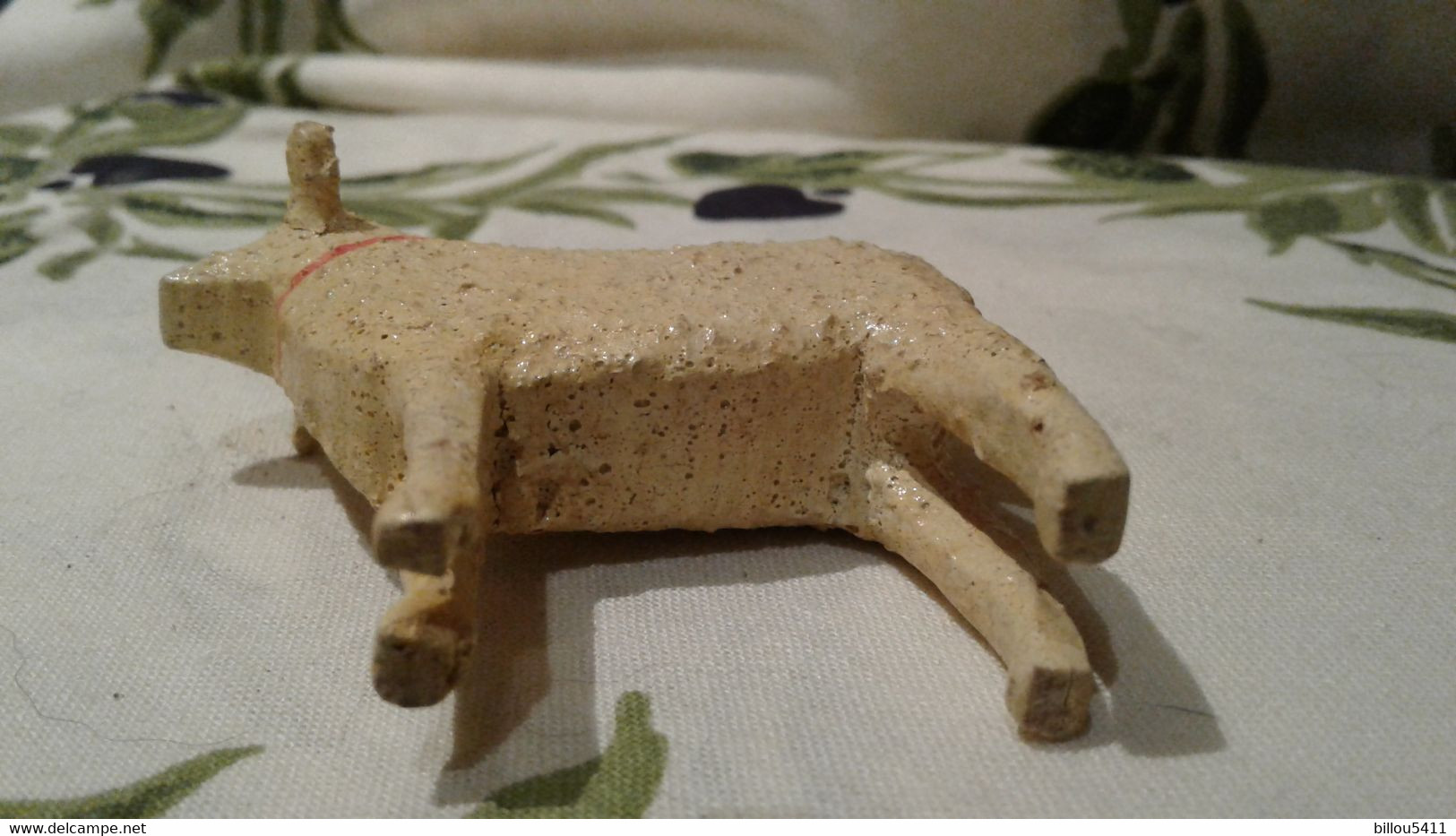 ANCIEN JOUET , Petit MOUTON En Bois Peint   ERZGEBIRGE , Fin XIX . - Toy Memorabilia