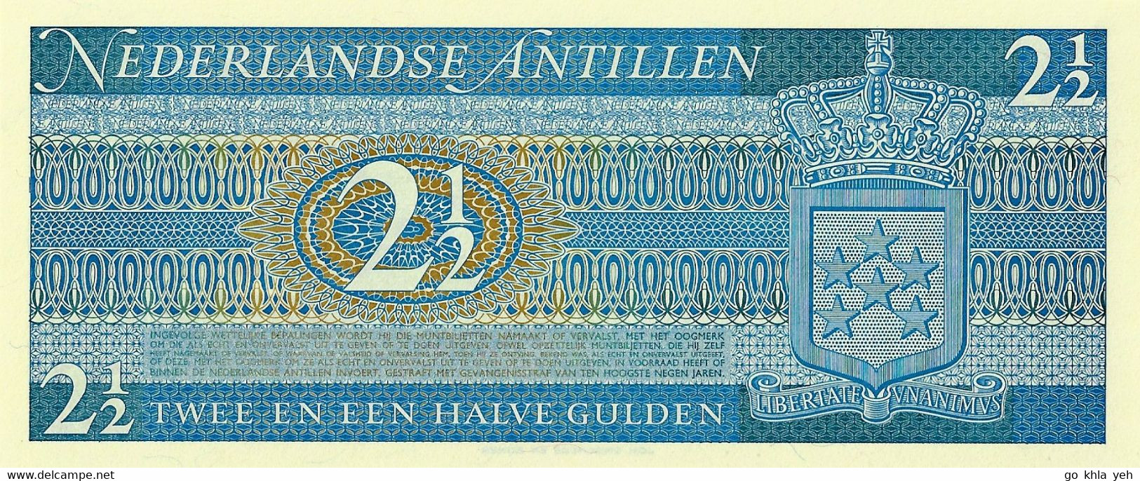 ANTILLES NEERLANDAISES 1970 2,5 Gulden - P.21a Neuf UNC - Antilles Néerlandaises (...-1986)