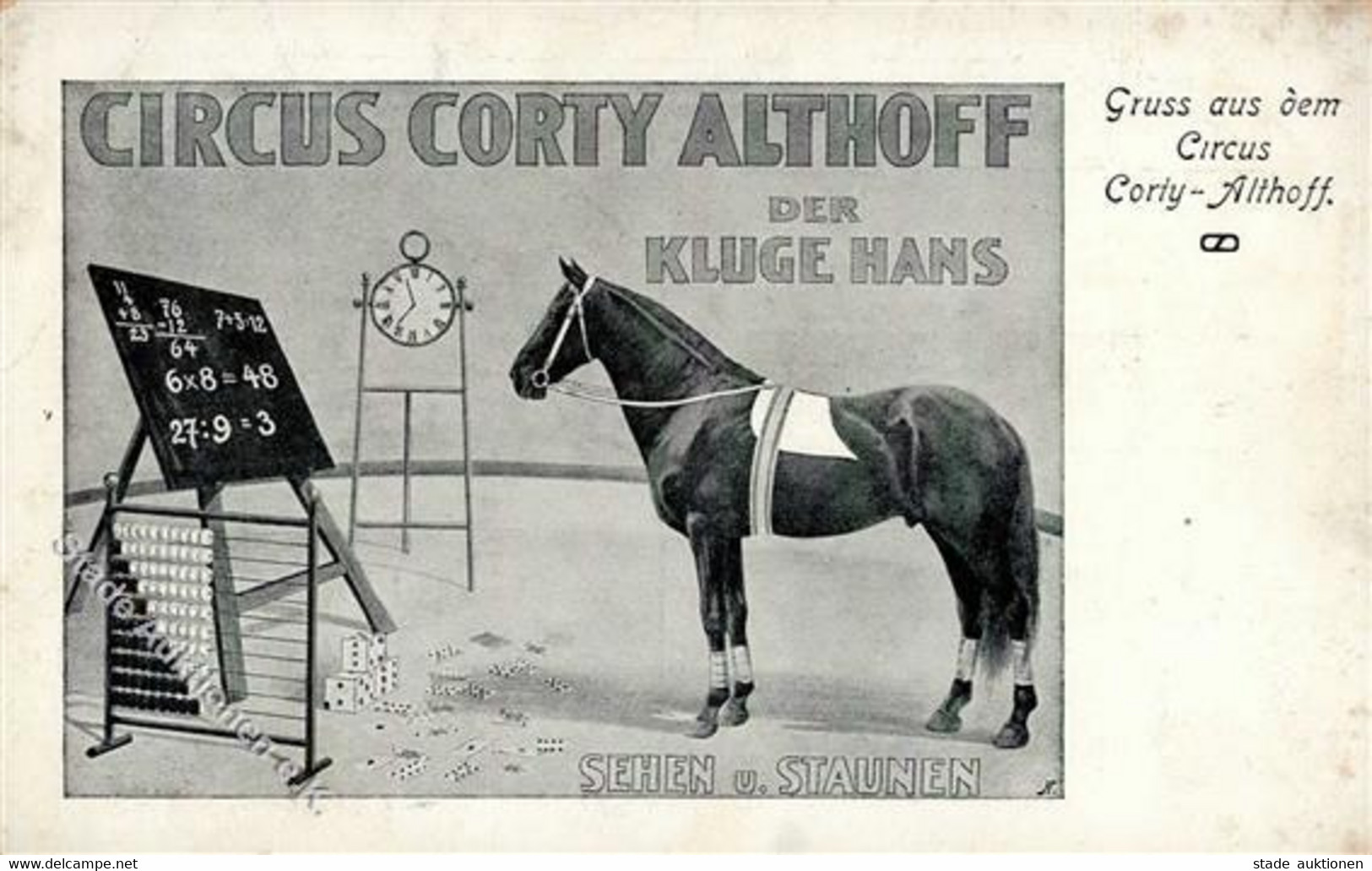 Zirkus Corty-Althoff Pferd Der Kluge Hans I-II (Eckbug) - Zirkus