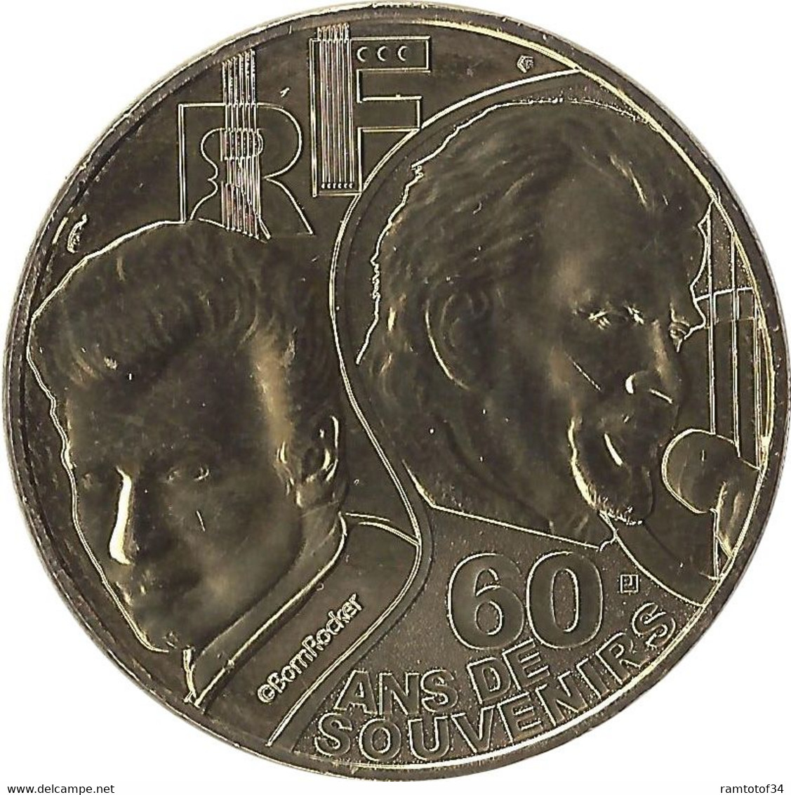 1/4€ - Johnny Hallyday - 60 Ans De Souvenirs / MONNAIE DE PARIS 2020/101 - 2020