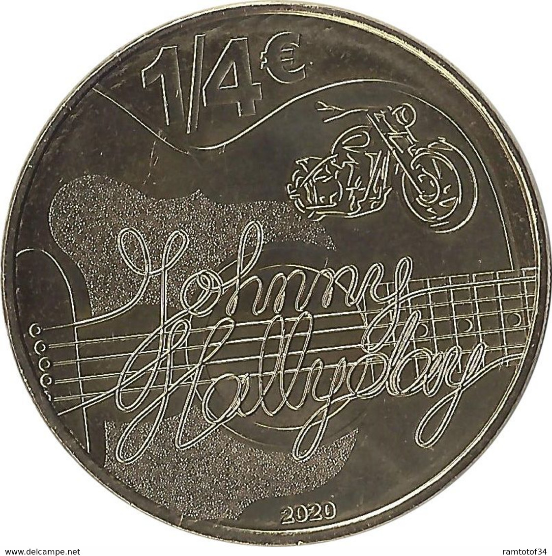 1/4€ - Johnny Hallyday - 60 Ans De Souvenirs / MONNAIE DE PARIS 2020/101 - 2020