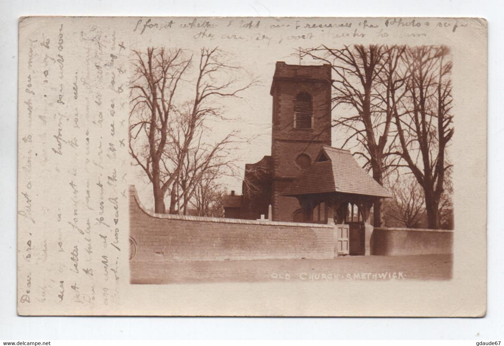 SMETHWICK - CARTE PHOTO - OLD CHURCH - Autres & Non Classés