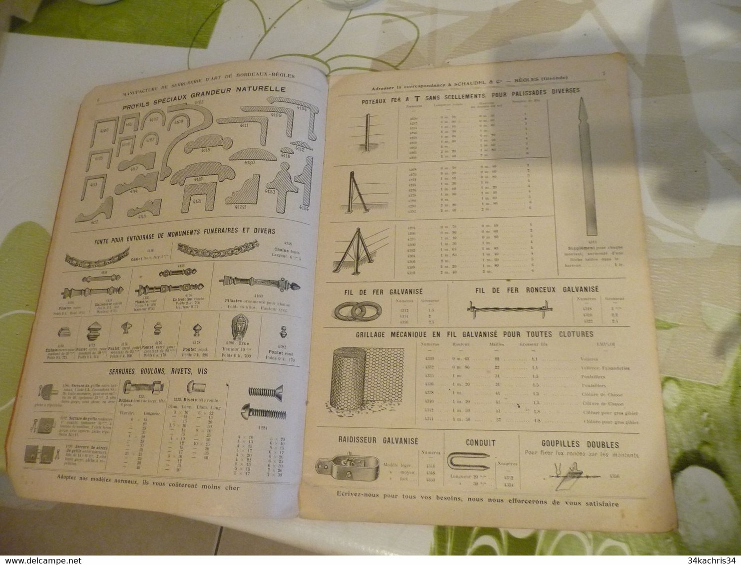 Catalogue Pub Publicité Schaudel Bordeaux Bègles Manufacture Serrurerie D'Art 32p Illustrées - Advertising