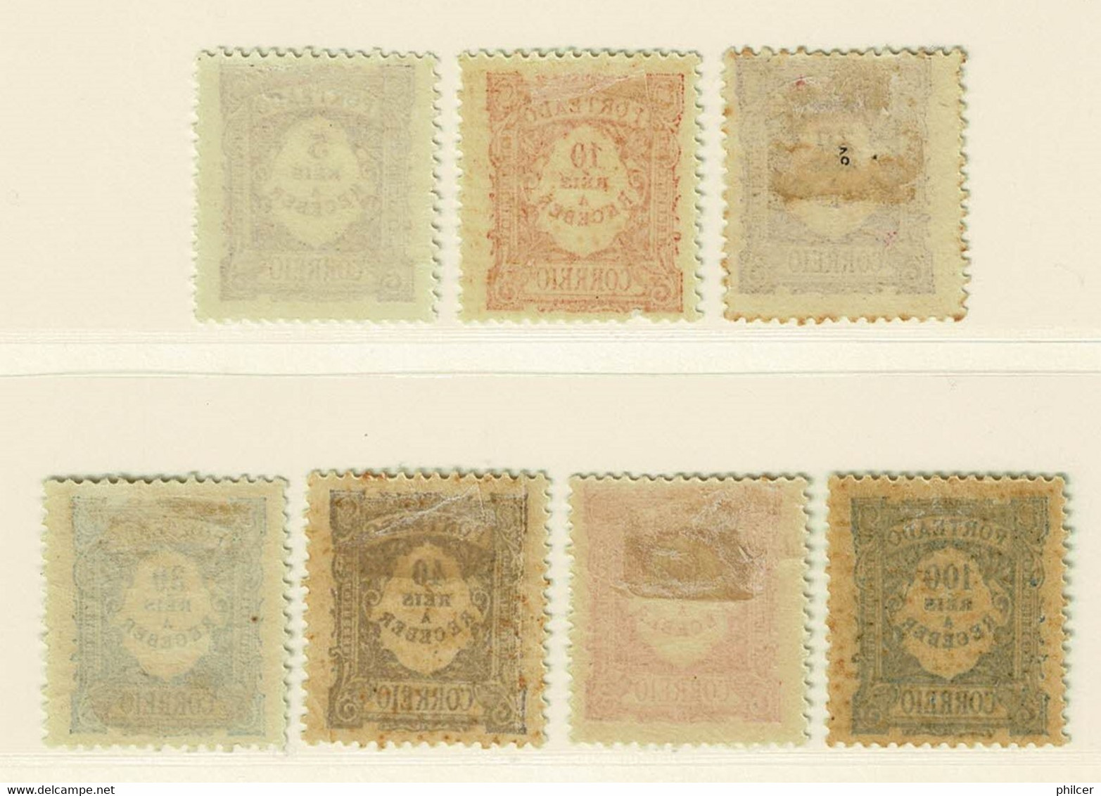 Portugal, 1904, # 7/13 Porteado, MH - Unused Stamps