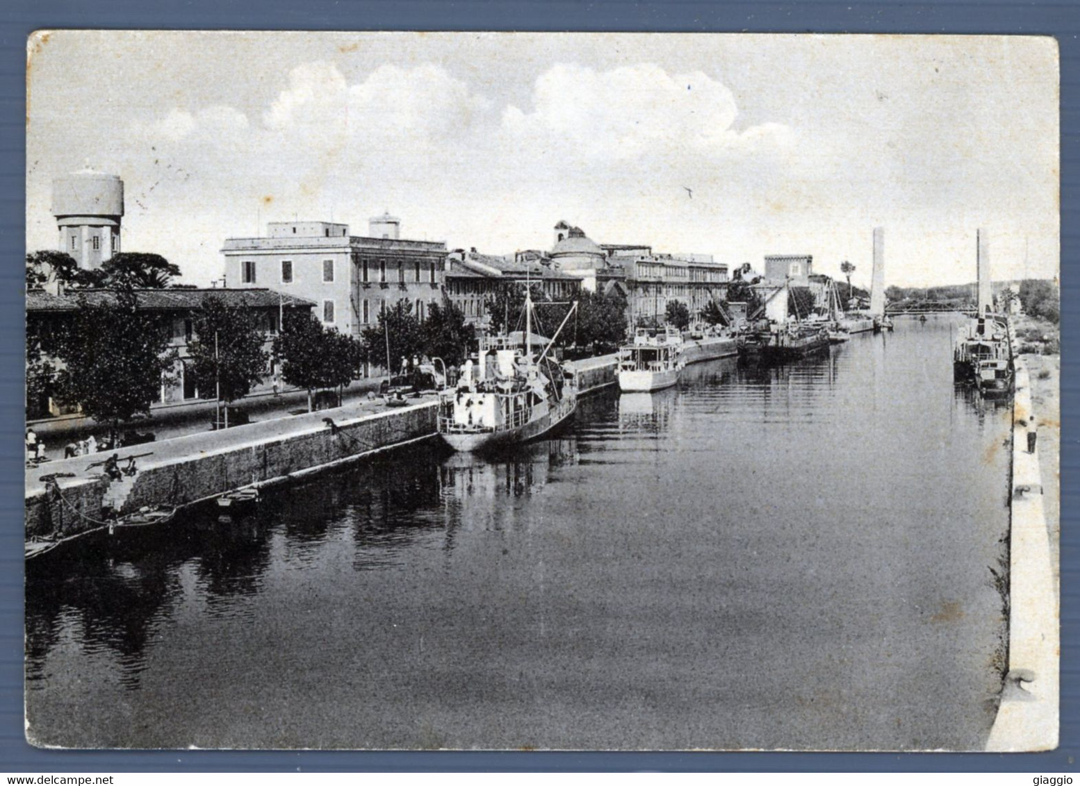 °°° Cartolina - Fiumicino Porto Canale E Ponte 2 Giugno Viaggiata °°° - Fiumicino