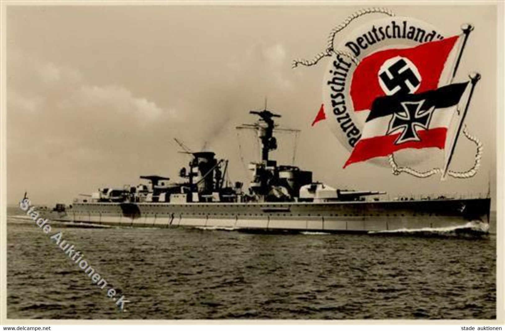 Marine WK II WK II Panzerschiff Deutschland Foto AK I-II - Altri & Non Classificati