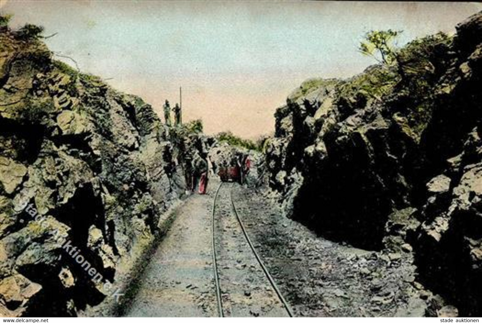 Kolonien Deutsch Südwestafrika Bahnstrecke Nach Windhuk Stpl. Usabos 1908 I-II (Stauchung) Colonies - Afrika