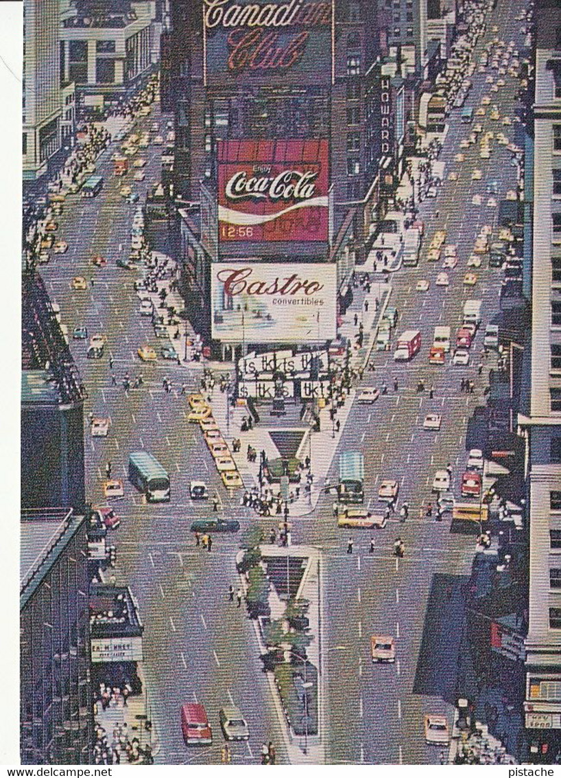 New York City - Times Square 1976 - Coca-Cola - Art Painting Acrylic On Canvas By H.N. Han - Size 6 X 4 In - 2 Scans - Time Square