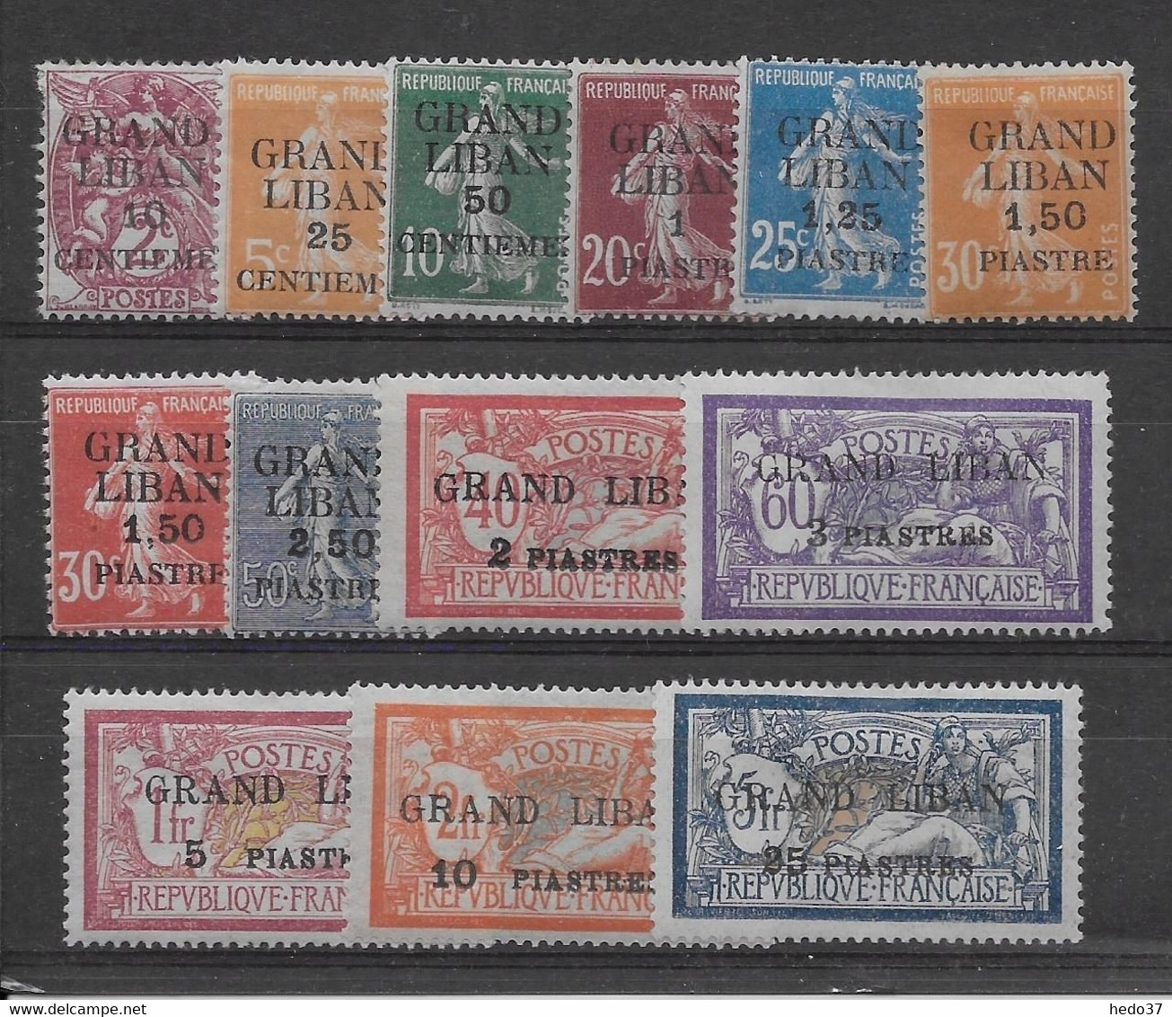 Grand Liban N°1/14 Sauf N°4 - Neufs * Avec Charnière - TB - Neufs