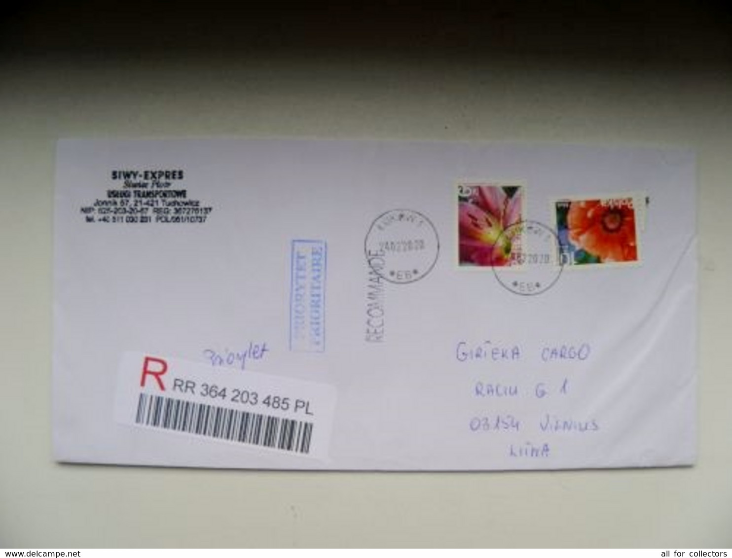 Cover Sent From Poland Registered - Lettres & Documents