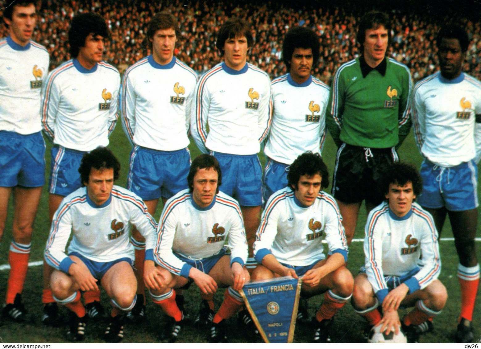 Football - Equipe De France, Match Amical Contre L'Italie à Naples - 8 Février 1978 Lacombe, Platini, Janvion, Bossis... - Fútbol