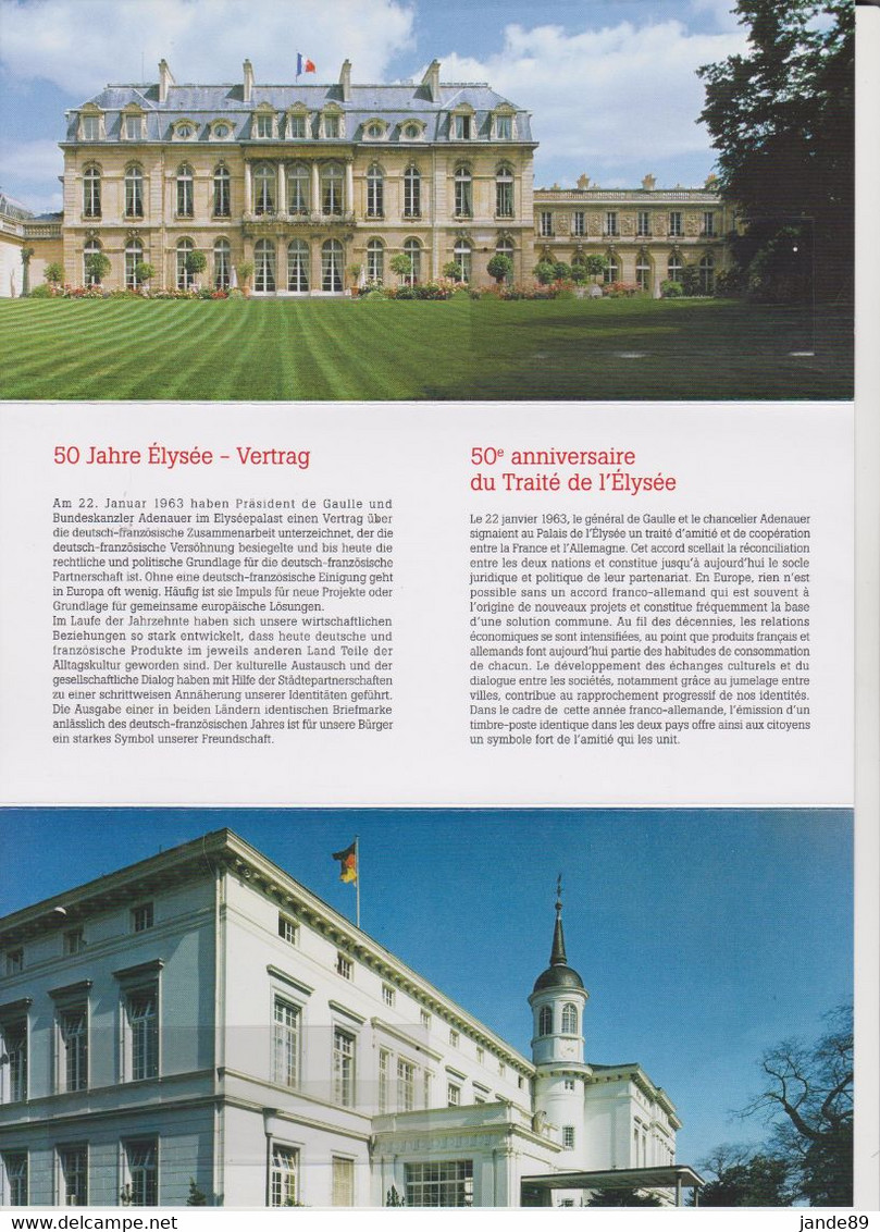 FRANCE - Emissions Communes FRANCE ALLEMAGNE ( Sans L'encart Contenant Les Timbres à L'intérieur ) Comme Neuf - De Gaulle (General)