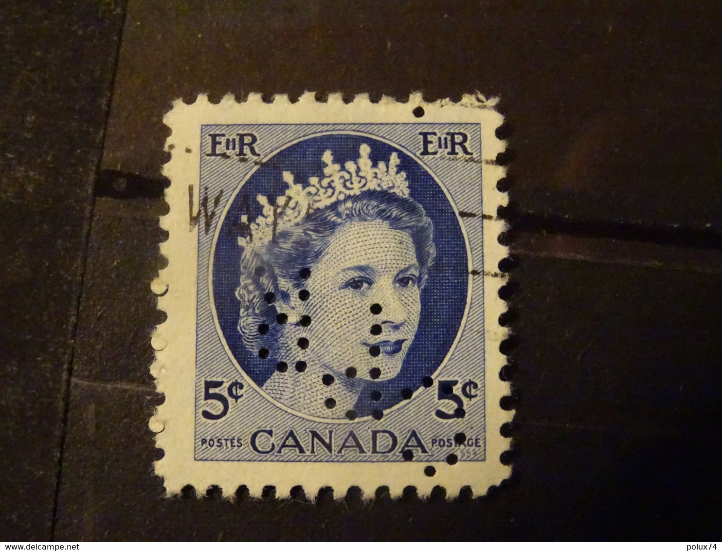 CANADA 1954 Perforé  Elizabeth II - Perfins