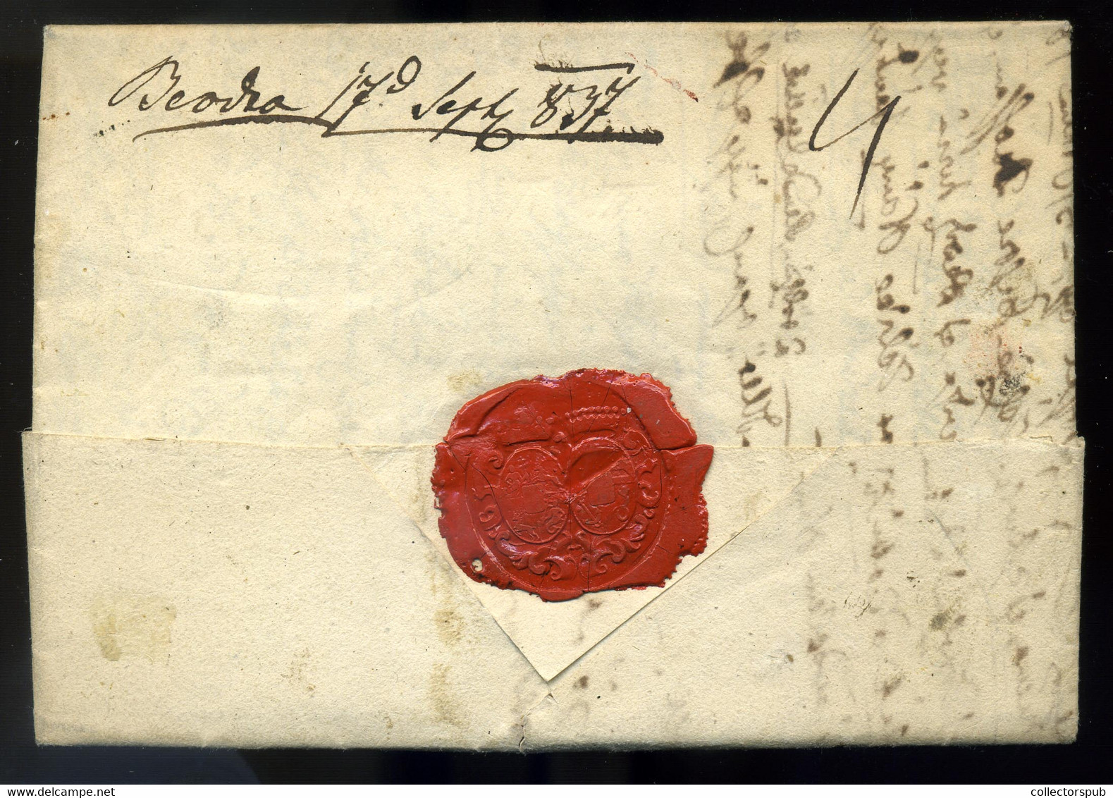 PEST 1837. Félportós Tértivevényes Ajánlott Levél Tartalommal Beodrára Küldve  /  1837 Half Unpaid Return Receipt Reg. L - ...-1867 Voorfilatelie