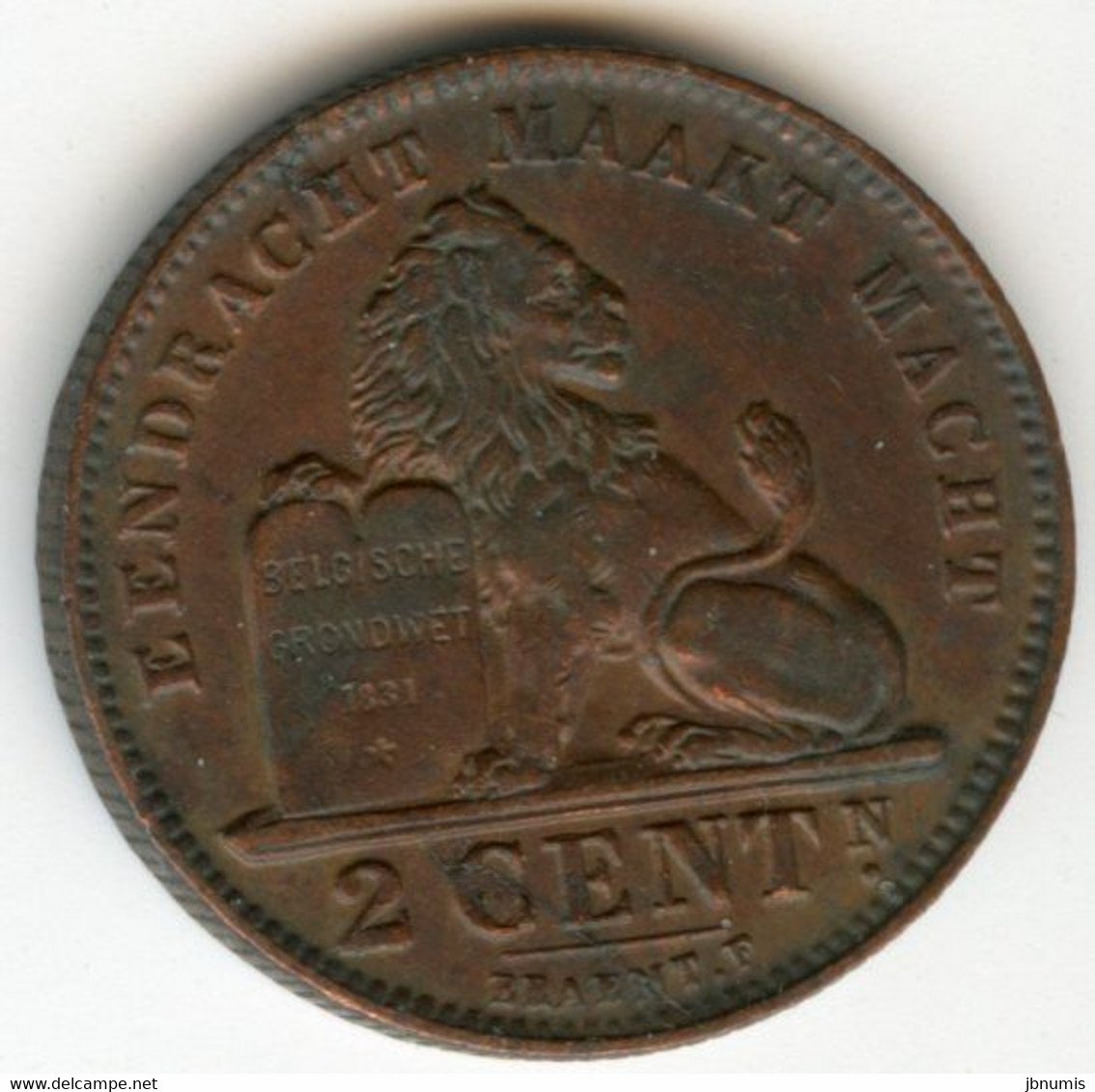 Belgique Belgium 2 Centimes 1912 Flamand KM 65 - 2 Cents