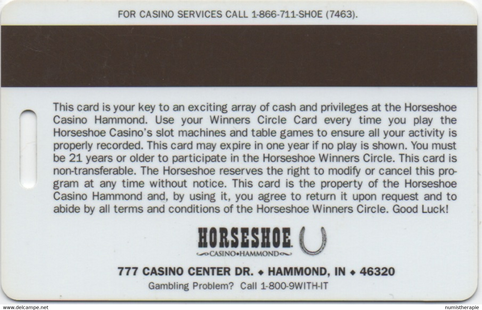 Horseshoe Casino : Hammond IN - Casino Cards