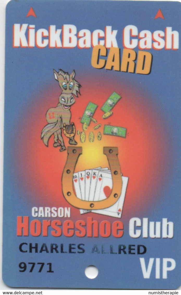 Carson Horseshoe Club Casino : Carson City NV - Casinokaarten