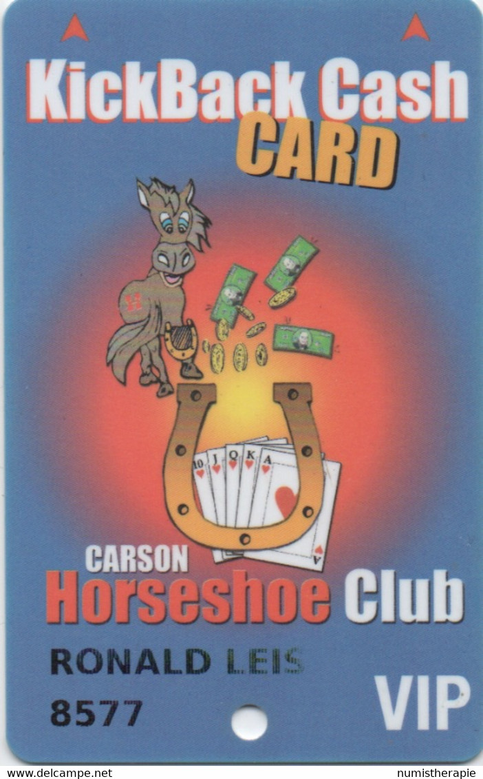 Carson Horseshoe Club Casino : Carson City NV - Tarjetas De Casino