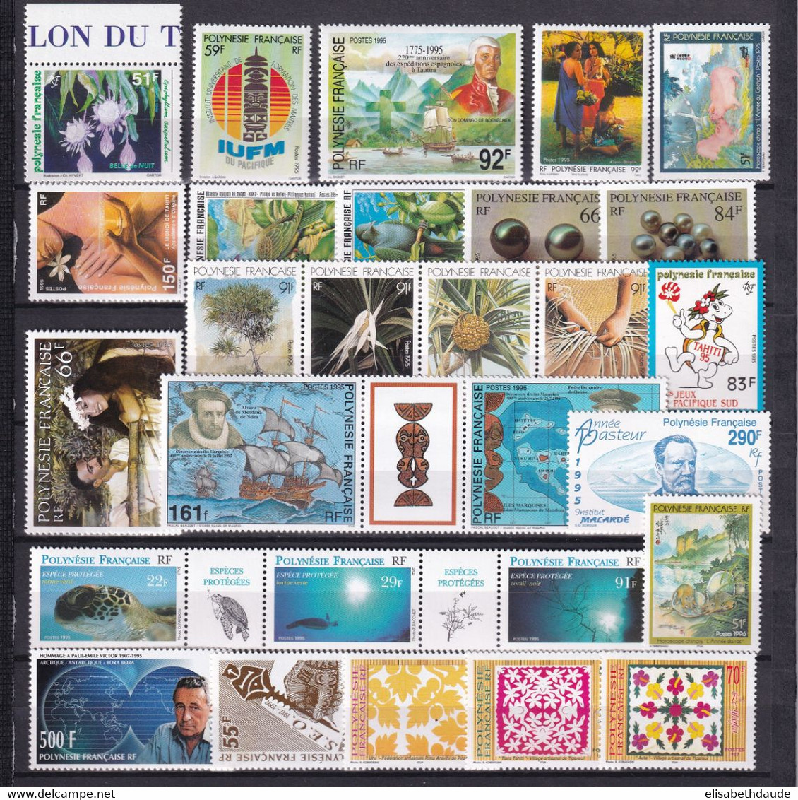 POLYNESIE - COLLECTION INCOMPLETE 1992/1997 - YVERT N° 399/530 ** MNH - COTE = 183 EUR. - Lots & Serien