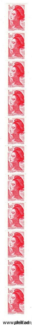 ROULETTE De 11 TIMBRES N° 2192 1.60 Fr -  Non Pliée - Coil Stamps