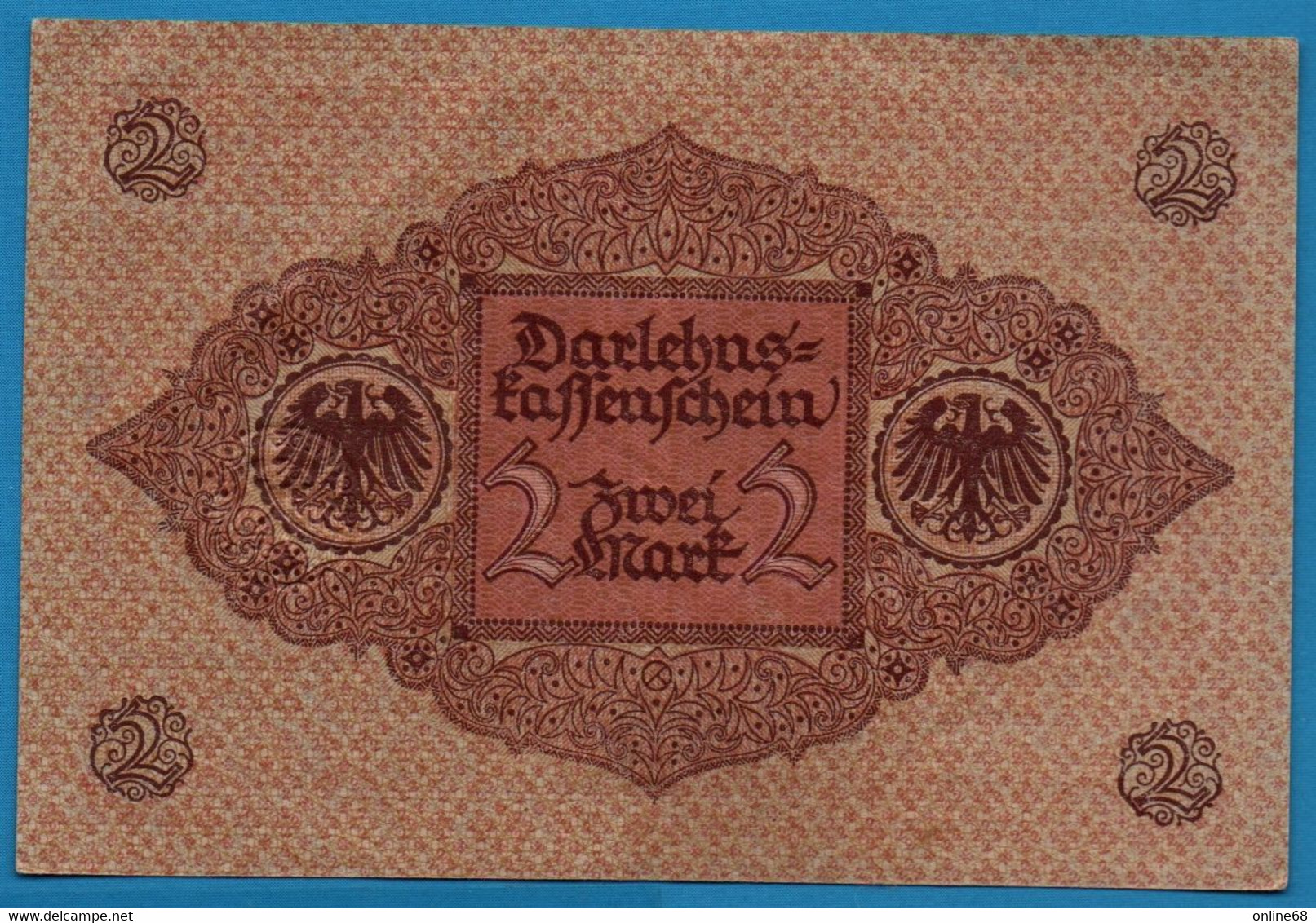 DEUTSCHES REICH 2 X 2 Mark	01.03.1920	Série # 1. 940741+42   P# 59	DARLEHENSKASSENSCHEIN - Administration De La Dette