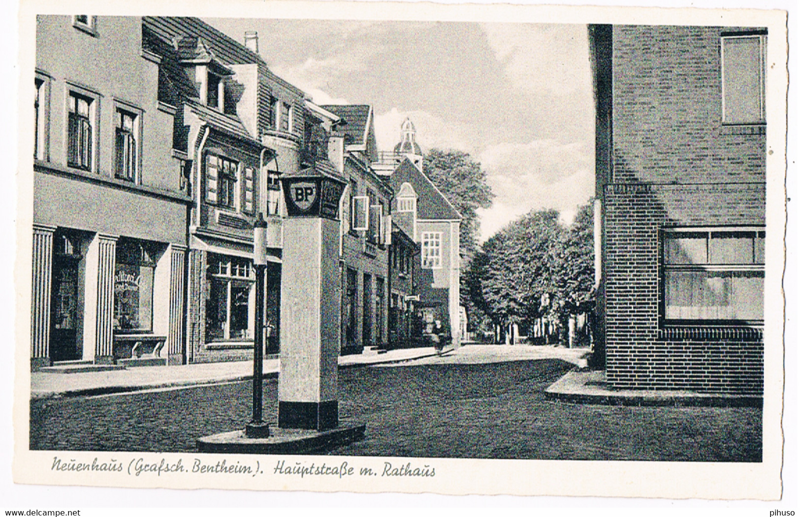 D-11786   NEÜENHAÜS : Haüptstrasse M. Rathaus ( BP-Saule) - Bad Bentheim