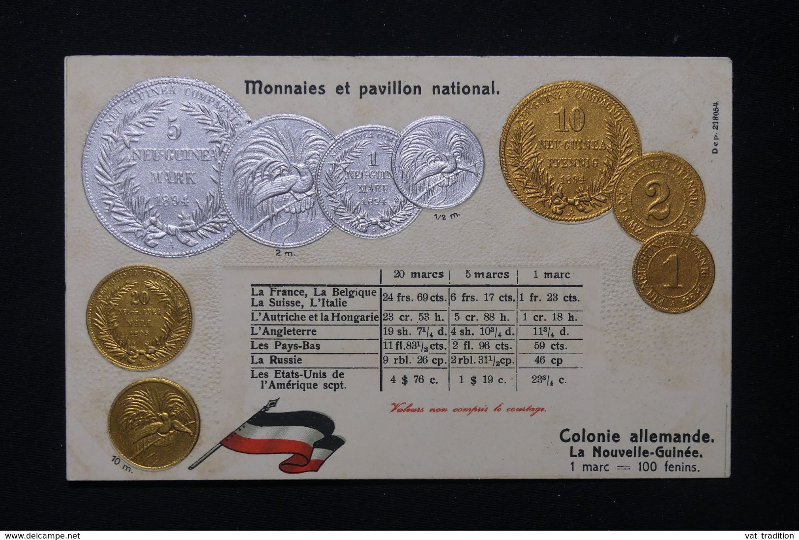 NUMISMATIQUE - Carte Postale Représentant Des Pièces De Nouvelle Guinée - L 82554 - Monnaies (représentations)