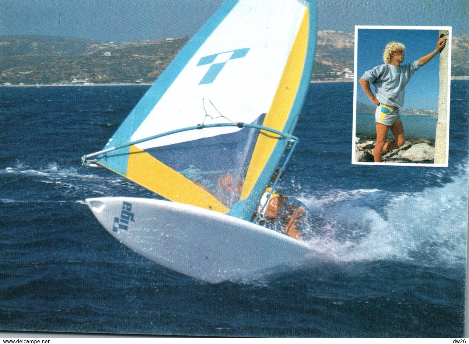 Sports Planche à Voile - Erik Thiémé (Team Tiga) Champion Du Monde Junior De Slalom 1985 - Vela